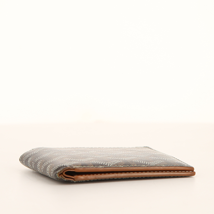 Borsellino Goyard in tela monogram cerata marrone - Detail D3