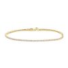 Tennis bracelet in 14 carats yellow gold and diamonds (about 1.73 ct) - 00pp thumbnail