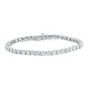 Bracelet ligne en or blanc 14k et diamants pour environ 4,50 carats - 00pp thumbnail