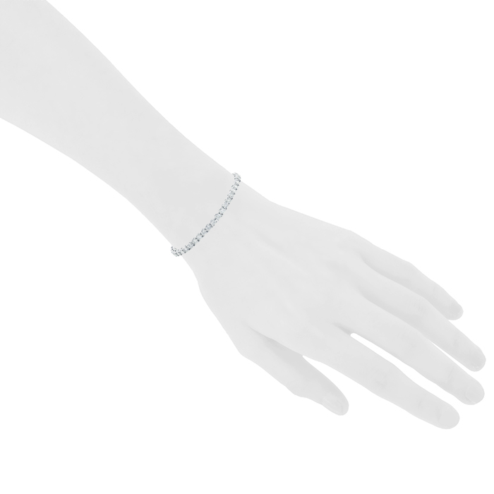 Bracciale in oro bianco 14k e diamanti - Detail D1