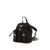 Prada mini backpack in black canvas and black leather - 00pp thumbnail
