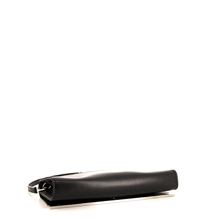 Louis Vuitton handbag/clutch in black epi leather - Detail D4