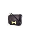 Hermes Constance handbag in dark blue box leather - 00pp thumbnail