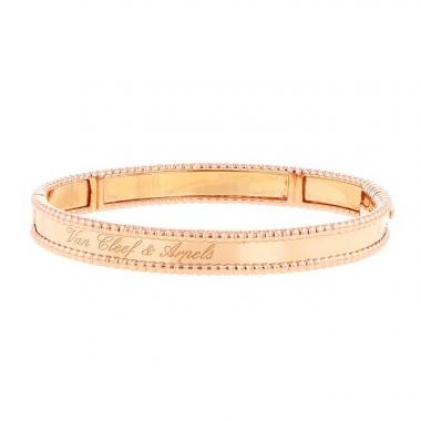 Bracciale a cerchio Van Cleef & Arpels Perlée Signature in oro rosa