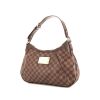 Louis Vuitton Thames bag worn on the shoulder or carried in the hand in ebene damier canvas and brown leather - 00pp thumbnail