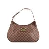 Louis Vuitton Thames bag worn on the shoulder or carried in the hand in ebene damier canvas and brown leather - 360 thumbnail