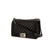 Chanel Boy handbag in black quilted leather - 00pp thumbnail