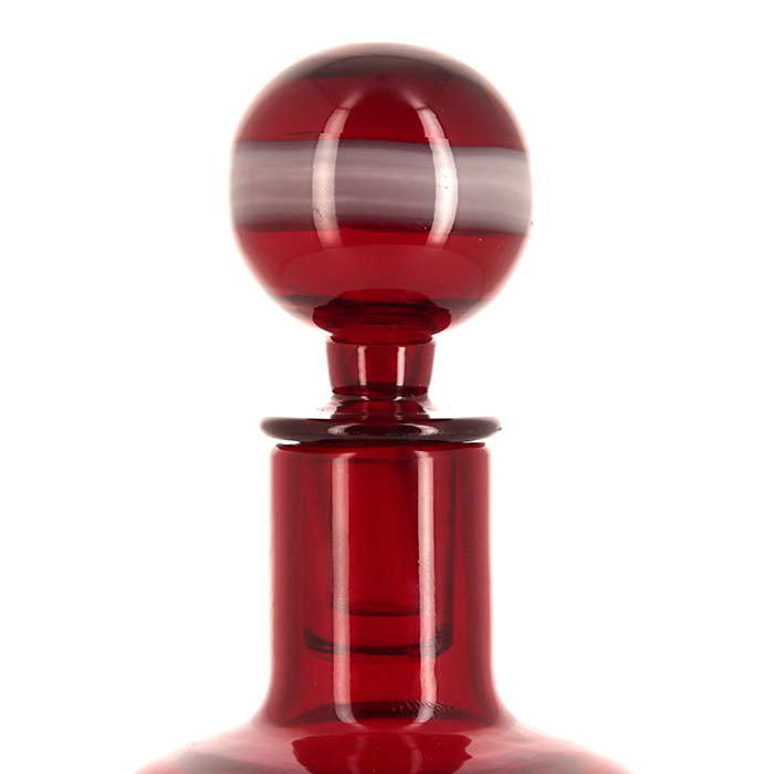 Fulvio Bianconi, Murano blown glass "a fasce" bottle made for Venini in the 1950’s, signed - Detail D1