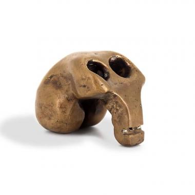 Michel Andrault, "The death", gilt bronze sculpture, signed, from the 1970’s/80’s