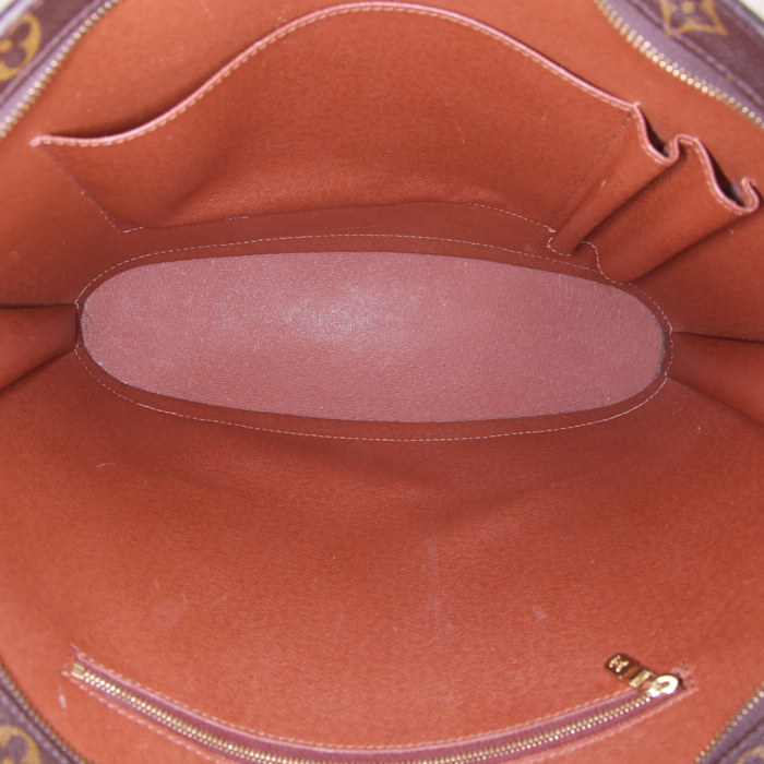 Bolso Cabás Louis Vuitton  Babylone en lona Monogram marrón y cuero natural - Detail D2