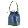 Bolso de mano Louis Vuitton  Noé en cuero Epi azul y verde - 00pp thumbnail