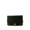 Bolso para llevar al hombro o en la mano Chanel Mademoiselle en cuero acolchado negro - 360 thumbnail