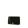 Chanel Mademoiselle bag worn on the shoulder or carried in the hand in black jersey canvas - 00pp thumbnail