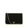 Chanel Mademoiselle bag worn on the shoulder or carried in the hand in black jersey canvas - 360 thumbnail
