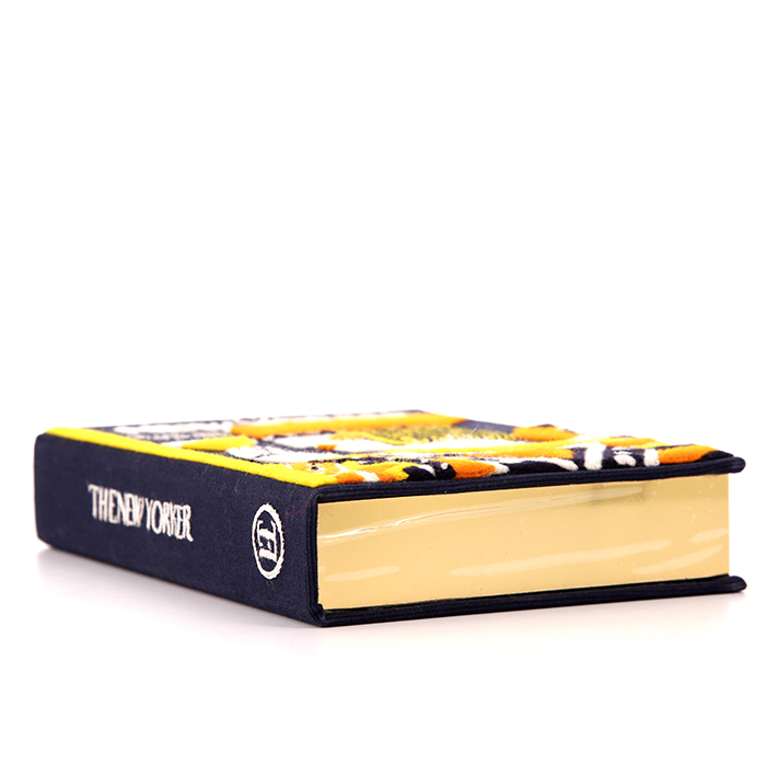 Borsettina da sera Olympia Le-Tan The New Yorker in tessuto ricamato blu scuro con motivo n°01/16 - Detail D5