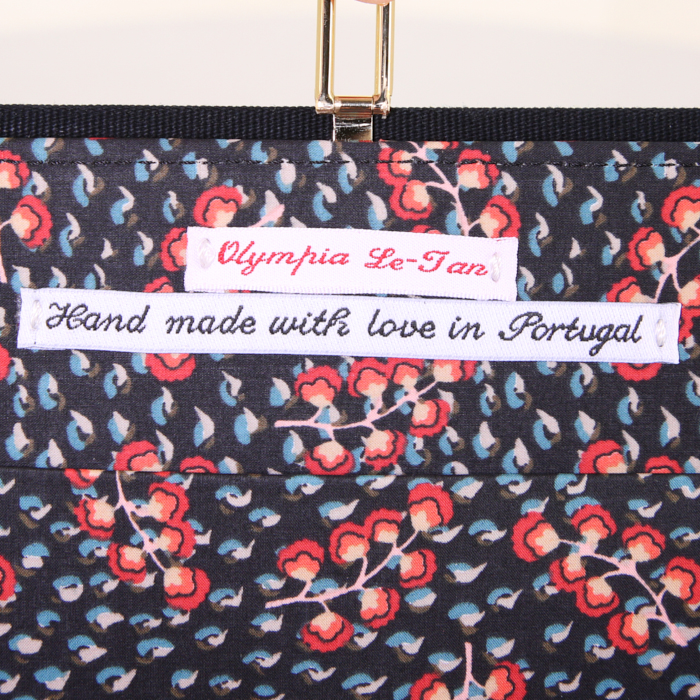Olympia Le-Tan Christmas Tree clutch in black embroidered canvas n°11/16 - Detail D4