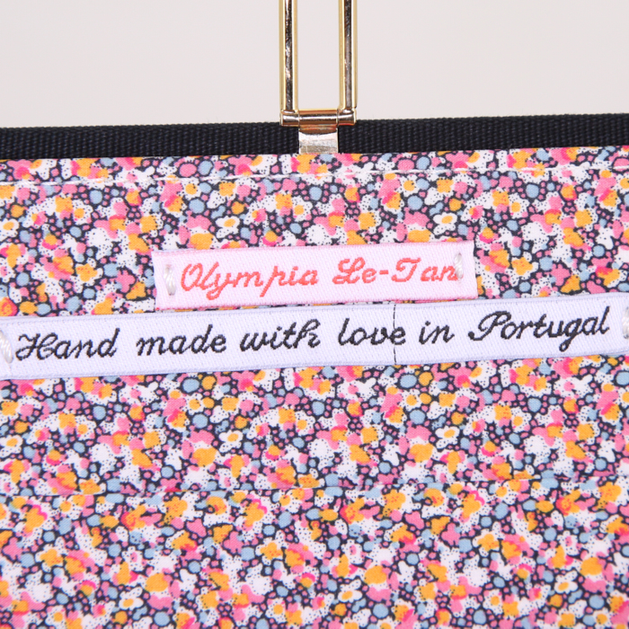 Olympia Le-Tan Basquiat Versus clutch in black embroidered canvas n°34/77 - Detail D4