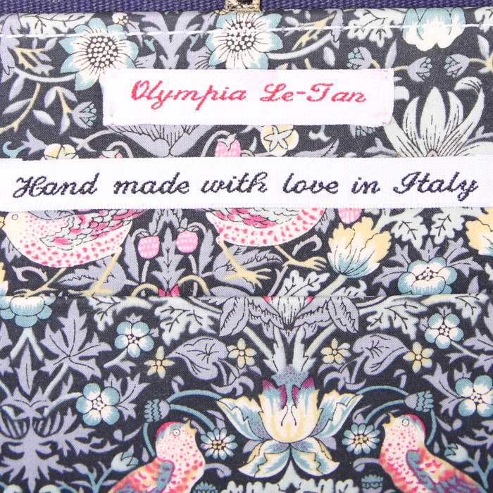 Bolso joya Olympia Le-Tan Alice in Wonderland en tela bordada azul oscuro n°21/32 - Detail D4