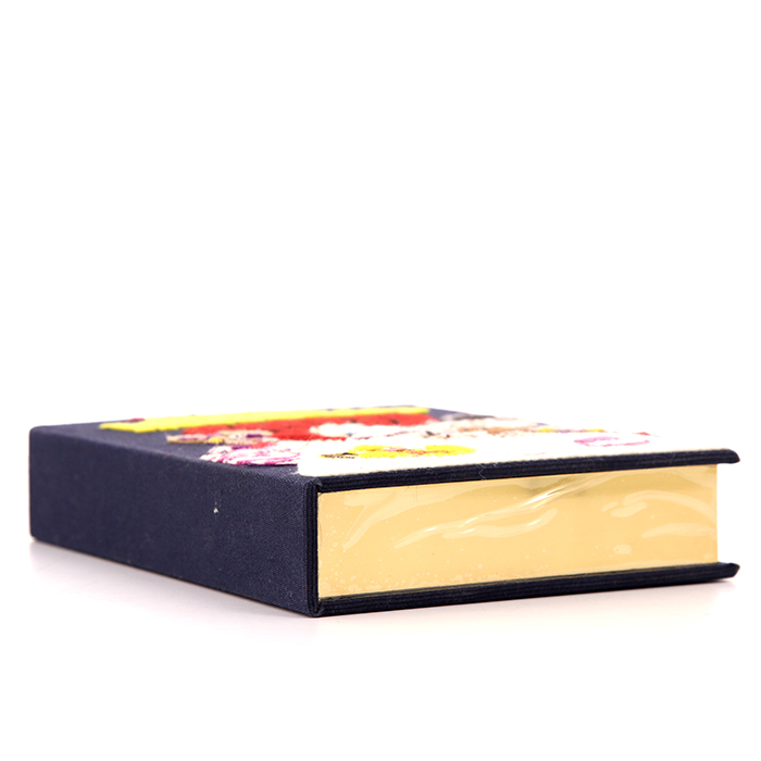 Olympia Le-Tan Alice in Wonderland clutch in dark blue embroidered canvas n°21/32 - Detail D5