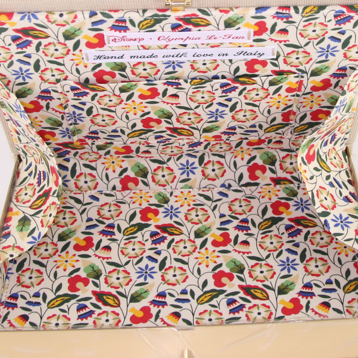 Borsettina da sera Olympia Le-Tan Bambi in tessuto ricamato beige con decoro di animali - Detail D3