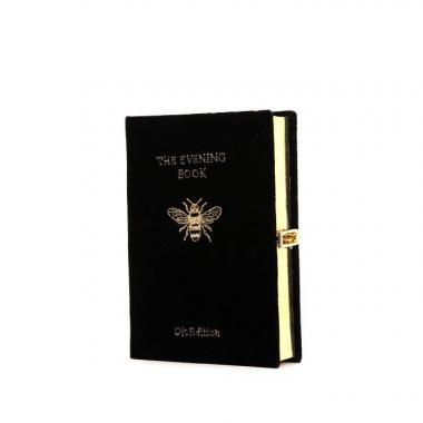 Olympia Le-Tan clutch Bee in black velvet  n°1/16