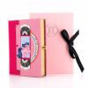 Borsettina da sera Olympia Le-Tan Pony Cassette in tessuto ricamato rosa con motivo Artist Proof - Detail D1 thumbnail