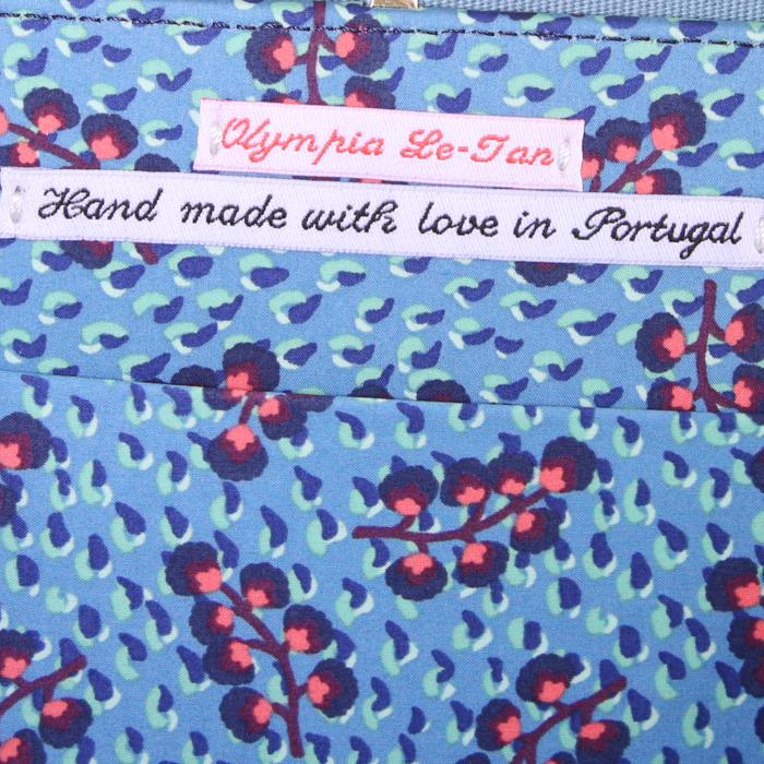 Minaudière Olympia Le-Tan The New Yorker en tissu brodé bleu-ciel n°1/16 - Detail D4