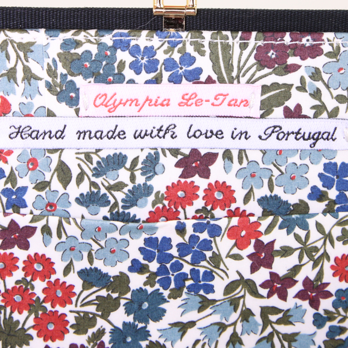 Bolso joya Olympia Le-Tan Pin Up Card en tela bordada negra n°1/77 - Detail D4