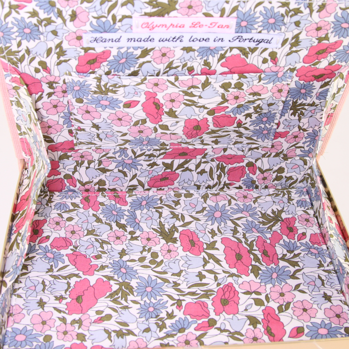 Olympia Le-Tan Grease clutch in pink embroidered canvas n°15/77 - Detail D3