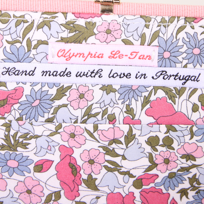 Olympia Le-Tan Grease clutch in pink embroidered canvas n°15/77 - Detail D4