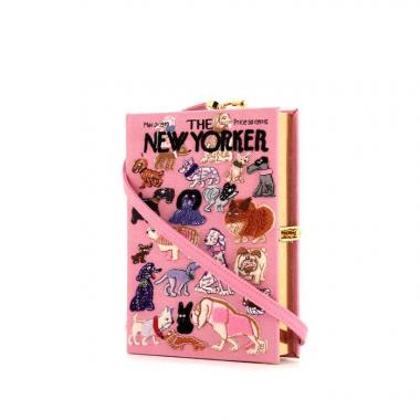 Bolso joya Olympia Le-Tan The New Yorker en tela bordada rosa n°12/32