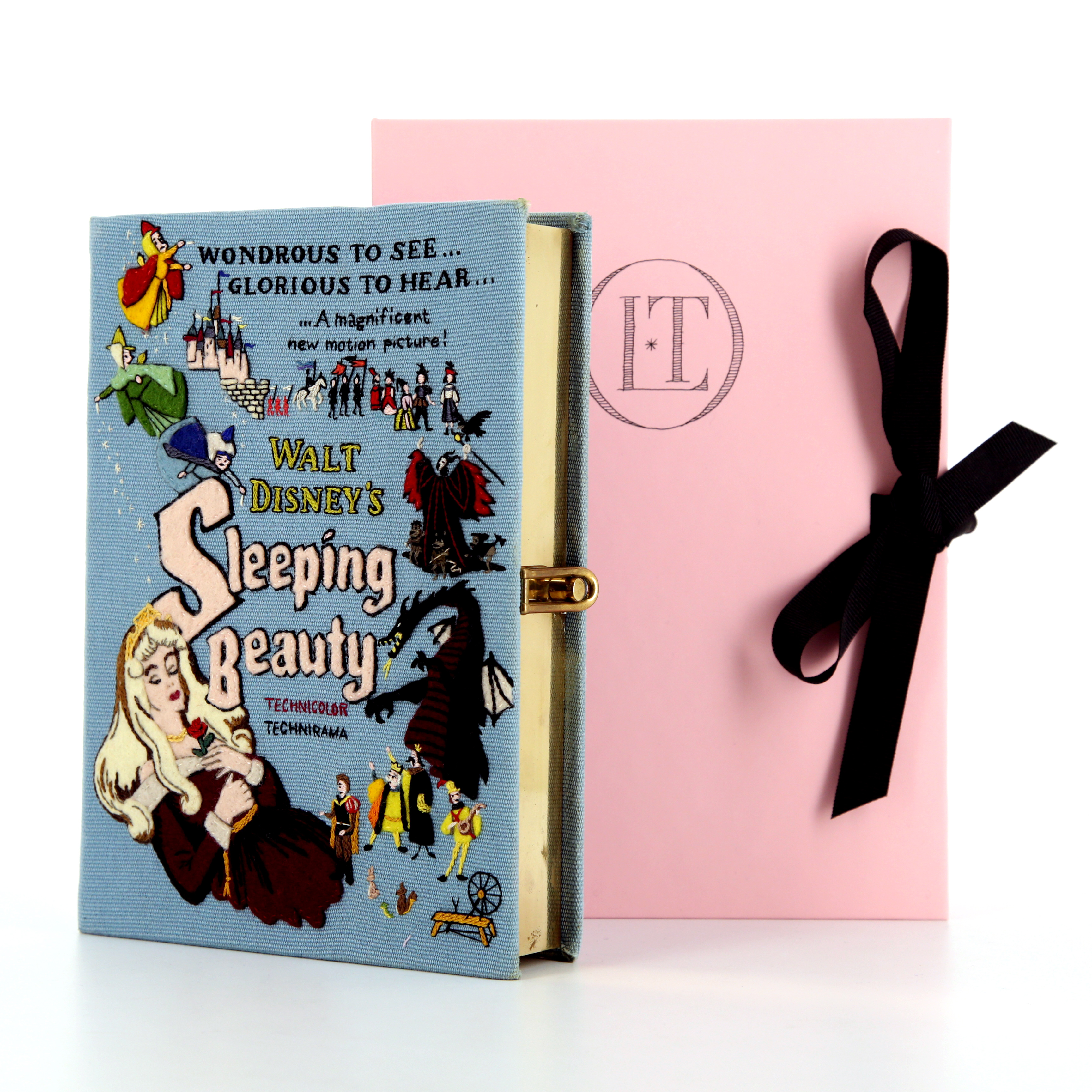 Olympia Le-Tan Sleeping Beauty clutch in blue canvas Artist Proof n°1 - Detail D1