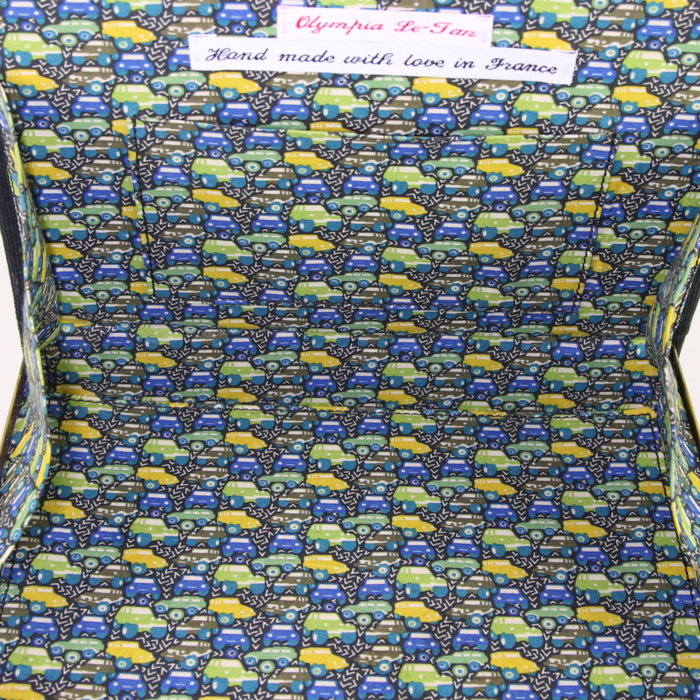 Minaudière Olympia Le-Tan Frankenstein en tissu brodé noir et vert n°13/32 - Detail D3