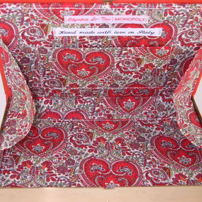 Borsettina da sera Olympia Le-Tan Community Chest in tessuto ricamato arancione con motivo  n°1/16 - Detail D3