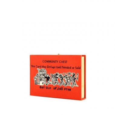Bolso joya Olympia Le-Tan Community Chest en tela bordada naranja  n°1/16