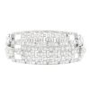 Half-articulated Vintage Art Déco bracelet in platinium and diamonds (about 10 carats) - 00pp thumbnail