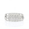 Half-articulated Vintage Art Déco bracelet in platinium and diamonds (about 10 carats) - 360 thumbnail