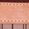 Shopping bag Louis Vuitton Neverfull modello grande in tela monogram marrone e pelle naturale - Detail D3 thumbnail