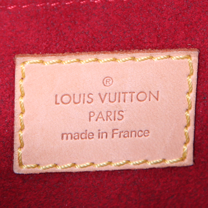 Borsa Louis Vuitton Croissant in tela monogram marrone e pelle naturale - Detail D3