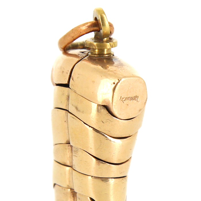 Miguel Berrocal, gilt bronze and metal “Microdavid-off” pendant, with its original box, signed - Detail D2