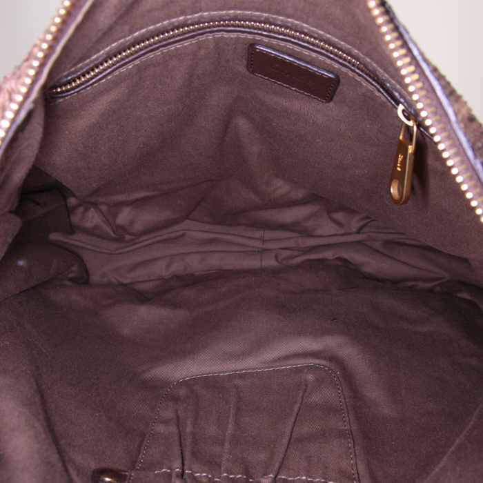 Sac à main Chloé Marcie en cuir marron - Detail D2