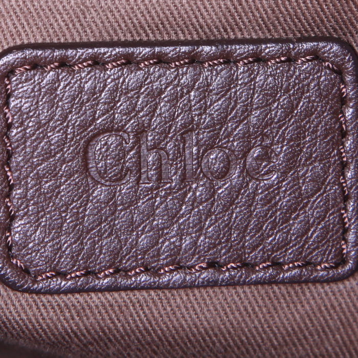 Chloé Marcie handbag in brown leather - Detail D3