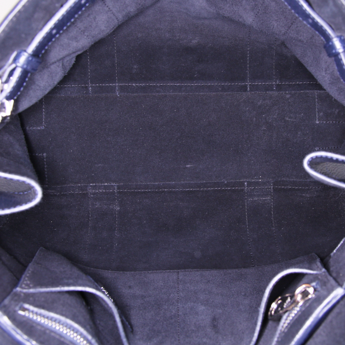 Sac à main Mulberry Bayswater en cuir bleu - Detail D2