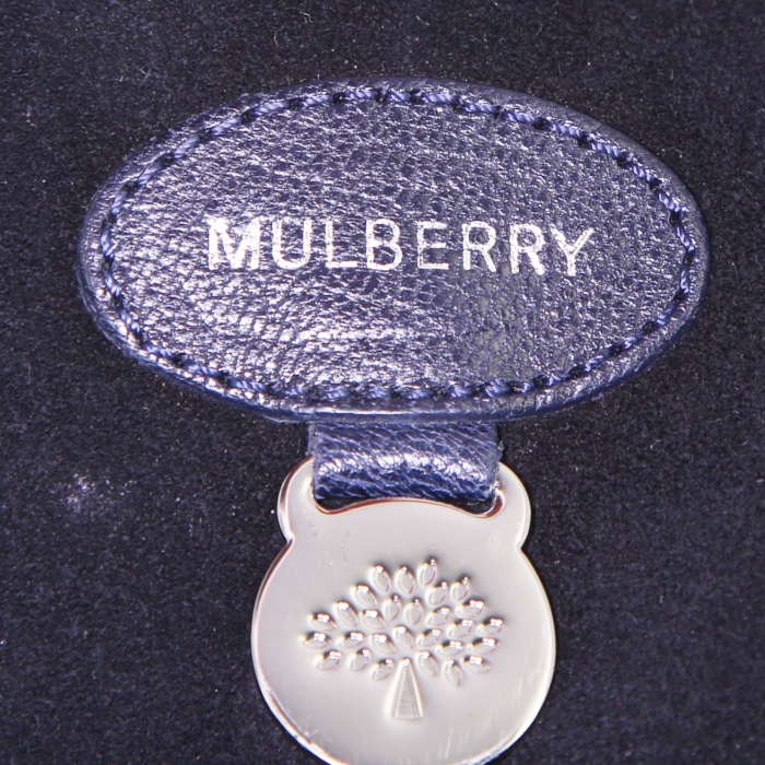 Sac à main Mulberry Bayswater en cuir bleu - Detail D3