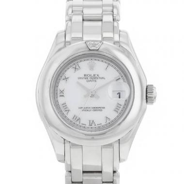 Montre Rolex Oyster Perpetual Date en or blanc Ref :  80329 Vers  2000