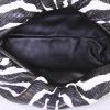 Bottega Veneta Chain Pouch handbag in black and white leather - Detail D2 thumbnail