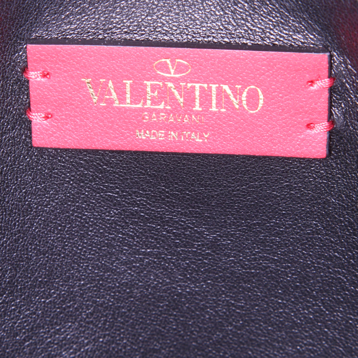 Bolso de mano Valentino Garavani Vring en cuero rojo - Detail D4