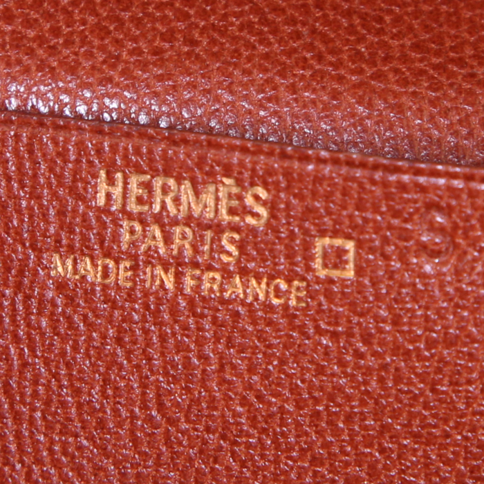 Billetera Hermès Béarn en aligátor marrón - Detail D3