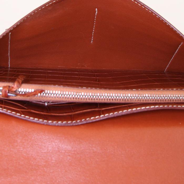 Hermes Dogon - Pocket Hand wallet in fawn alligator - Detail D2