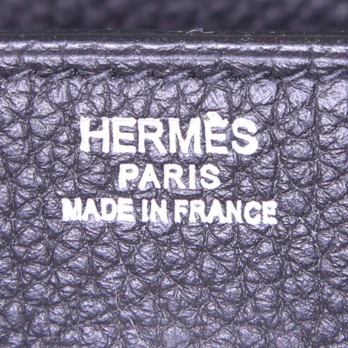 Borsa Hermes Birkin 25 cm in pelle togo nera - Detail D3